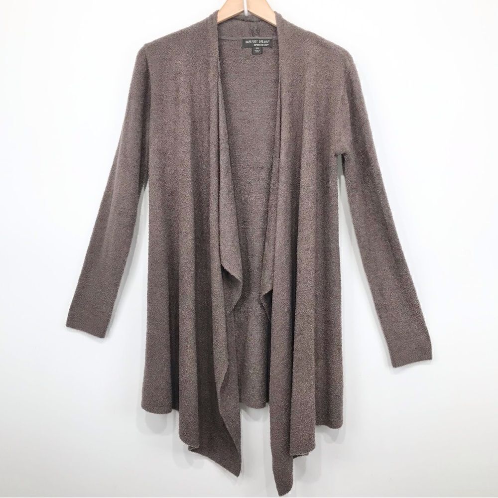 Barefoot Dreams Brown Bamboo Chic Lite Cozy Ultra Soft Knit Cardigan Sweater